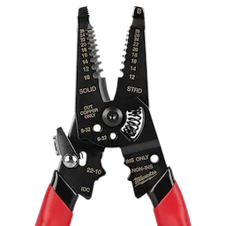 10-28 AWG MULTI-PURPOSE DIPPED GRIP WIRE STRIPPER & CUTTER W/ REINFORCED HEAD