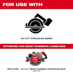 10-1/4” 28T Thick Kerf Framing Circular Saw Blade compatible with M18 Fuel 10-1/4" Rear Handle Circular Saw, model 3026-20.