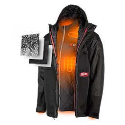 255B-212X, 255B-2X, 255B-213X, 255B-3X, 255B-21L, 255B-L, 255B-21M, 255B-M, 255B-21S, 255B-S, 255B-21XL, 255B-XL - M12™ Heated AXIS™ Layering System w/ GRIDIRON™ Work Shell