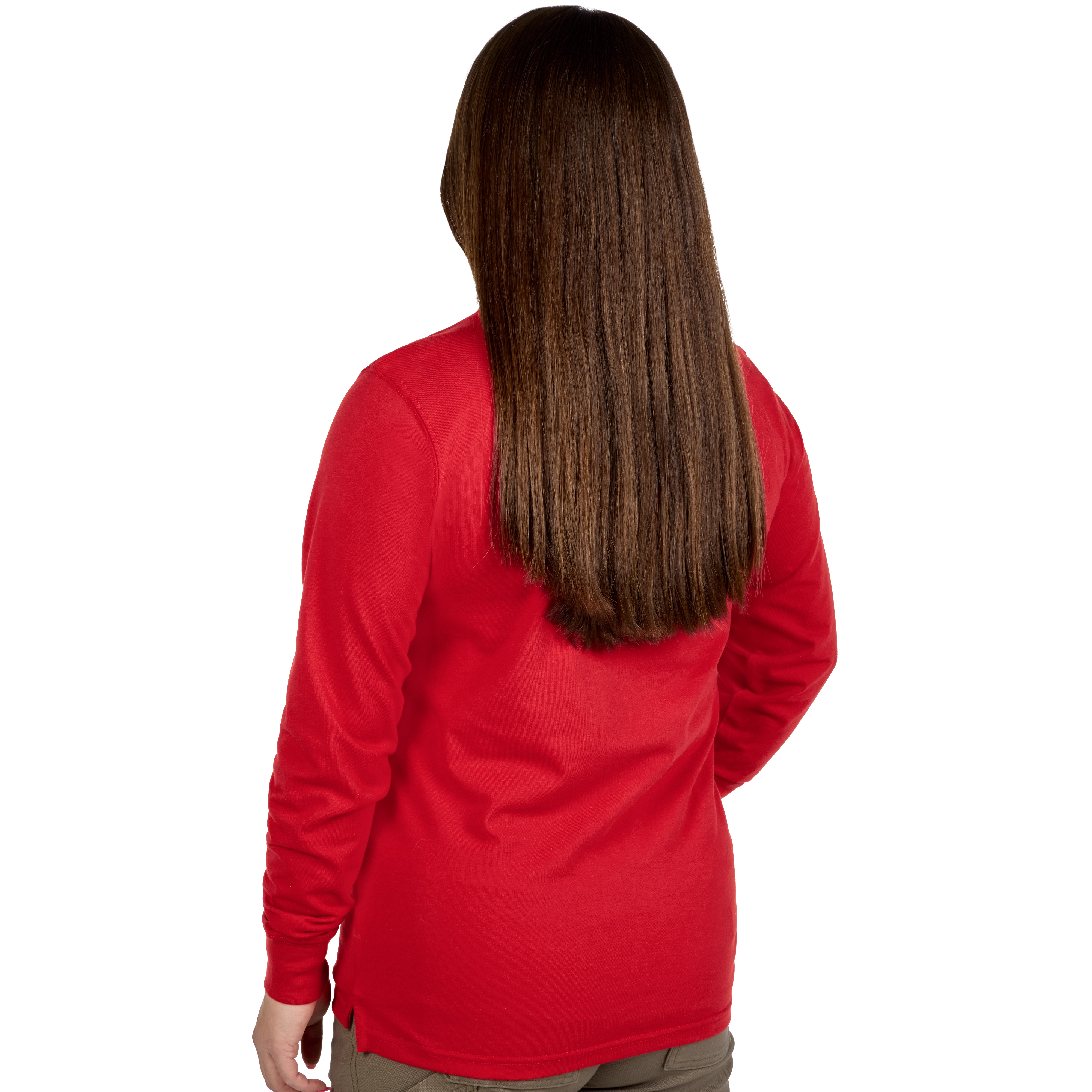 Women's Long Sleeve GRIDIRON™ Logo Tee in Red