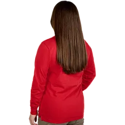 Women's Long Sleeve GRIDIRON™ Logo Tee in Red