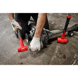 Worker using the 32oz Dead Blow Ball Peen Hammer