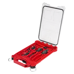 6 PC. Dipped Grip Pliers, Wire Stripper, & Cushion Grip Screwdrivers Set(USA) w/ PACKOUT Low-Profile Compact Organizer in case.