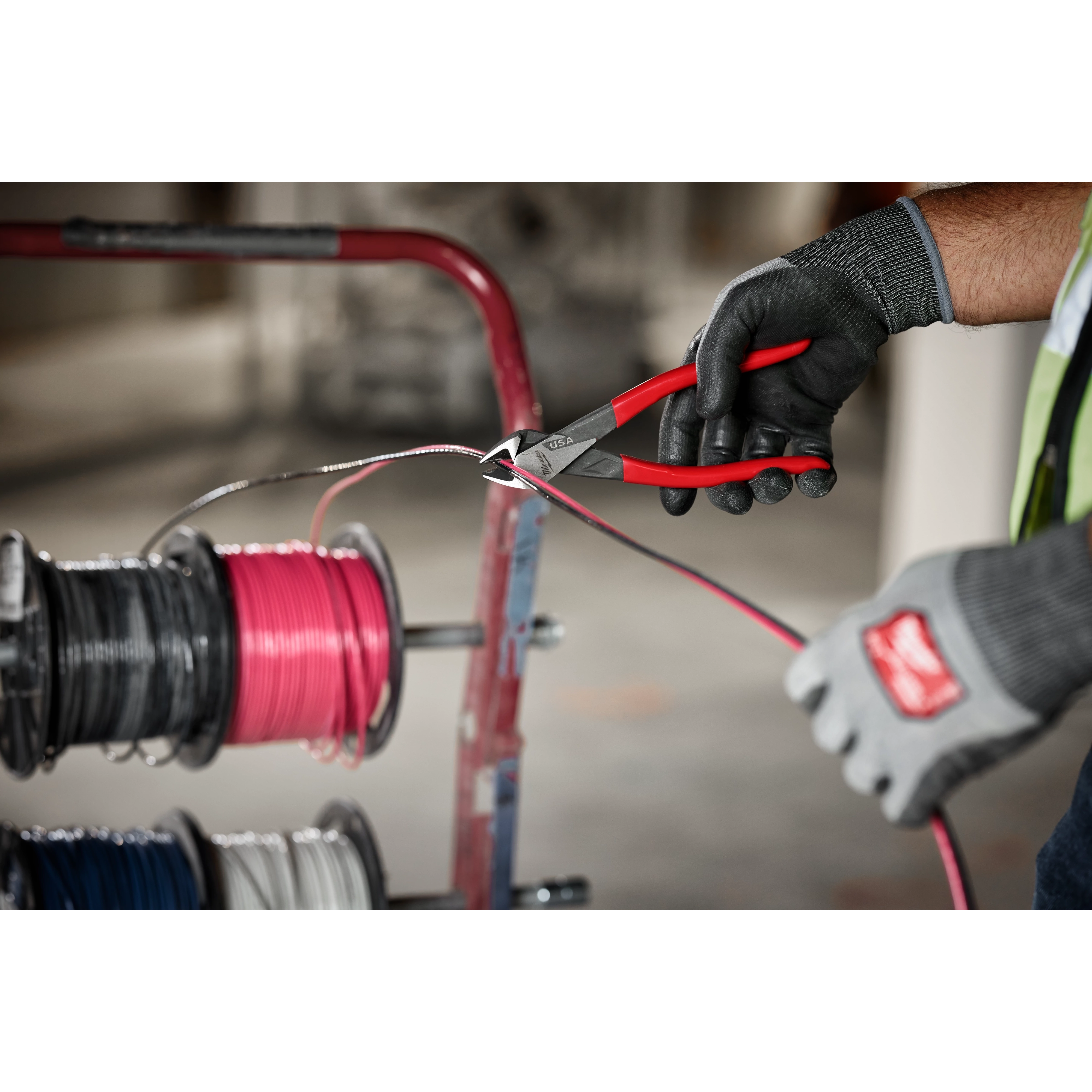 8" Diagonal Dipped Grip Pliers (USA)