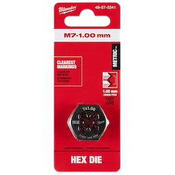 M7-1.00 mm 1-Inch Hex Die in its packaging