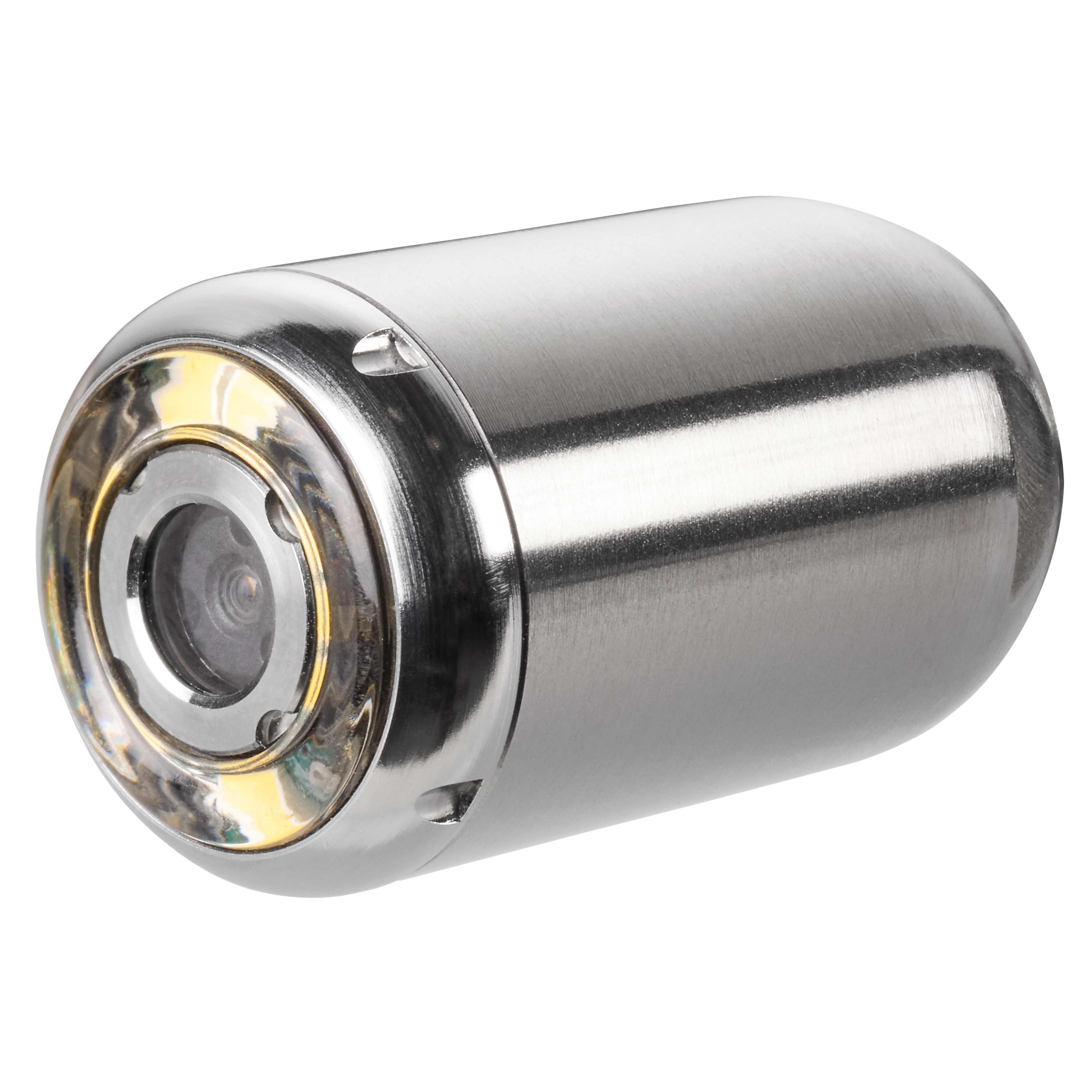 Image of a 20mm Replacement Camera Head Kit for M12™ 85’ High Flex Compact Inspection Camera. The camera head is cylindrical with a metallic finish, featuring a lens at one end.