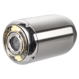 Image of a 20mm Replacement Camera Head Kit for M12™ 85’ High Flex Compact Inspection Camera. The camera head is cylindrical with a metallic finish, featuring a lens at one end.