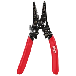 10-28 AWG MULTI-PURPOSE DIPPED GRIP WIRE STRIPPER & CUTTER W/ REINFORCED HEAD
