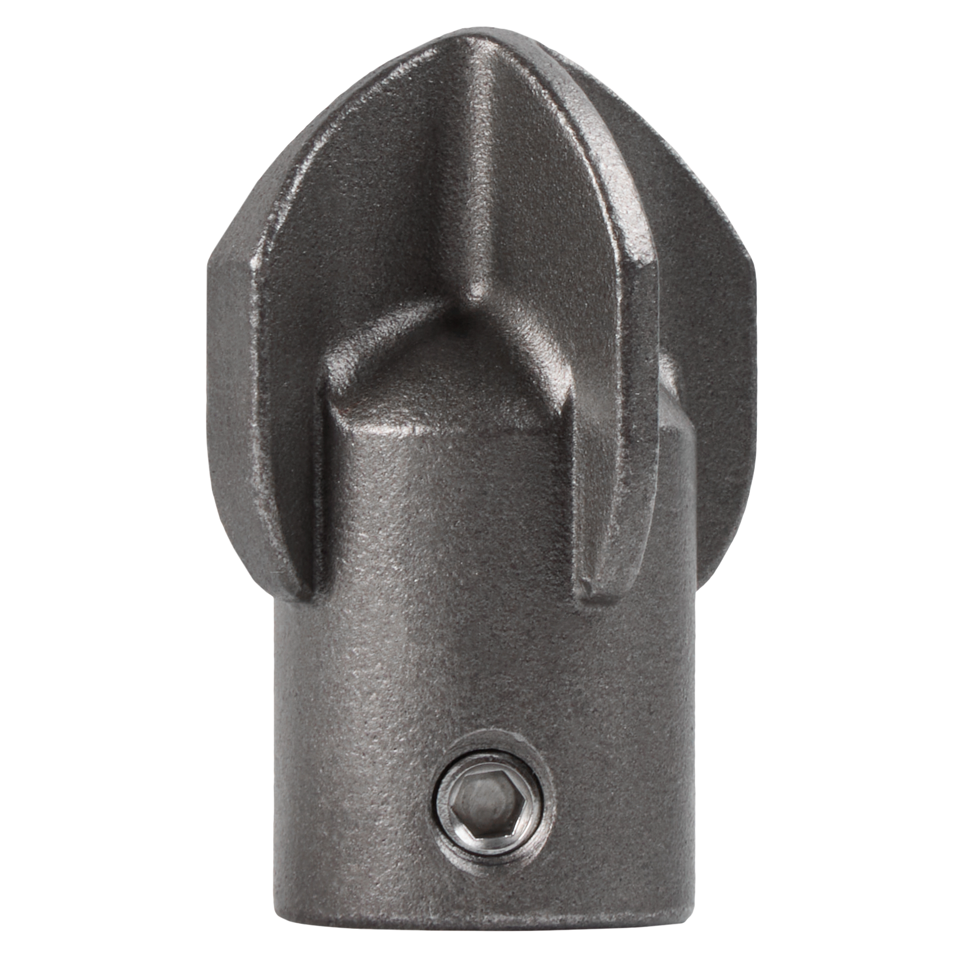 Image of a Grease Penetrating Head for 1/4" Chain Snake Cable. The attachment is metallic, grey in color, and features a slotted design at the top, with a small bolt at the base for secure attachment to the cable.