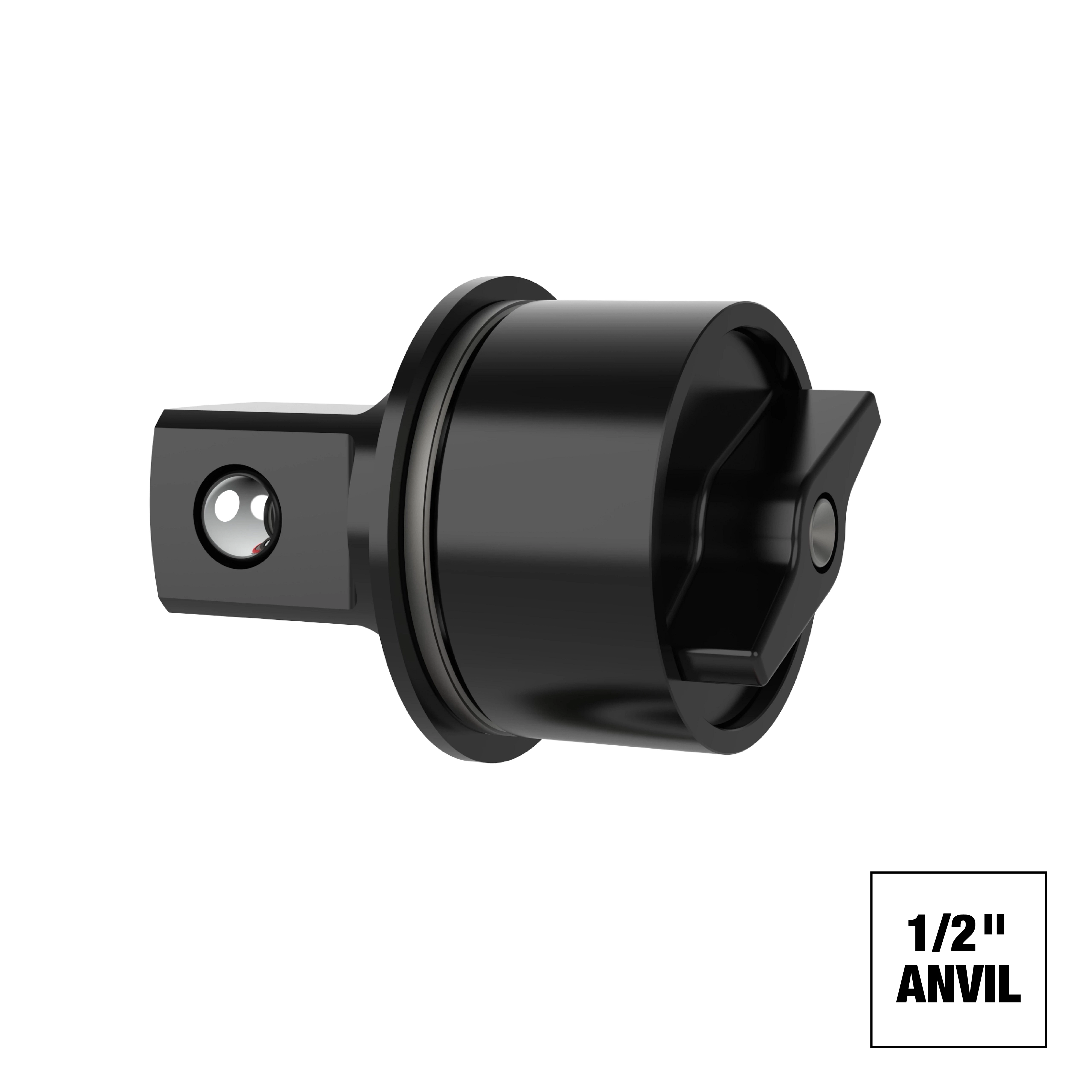 M12 FUEL Ratchet 1/2" Raised Profile Anvil Assembly shown as a compact metal anvil attachment.