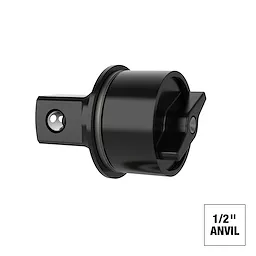 M12 FUEL Ratchet 1/2" Raised Profile Anvil Assembly shown as a compact metal anvil attachment.