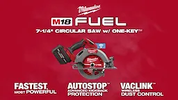 Milwaukee M18 FUEL 7-1/4" Rear Handle Circular Saw w/ ONE-KEY Video.