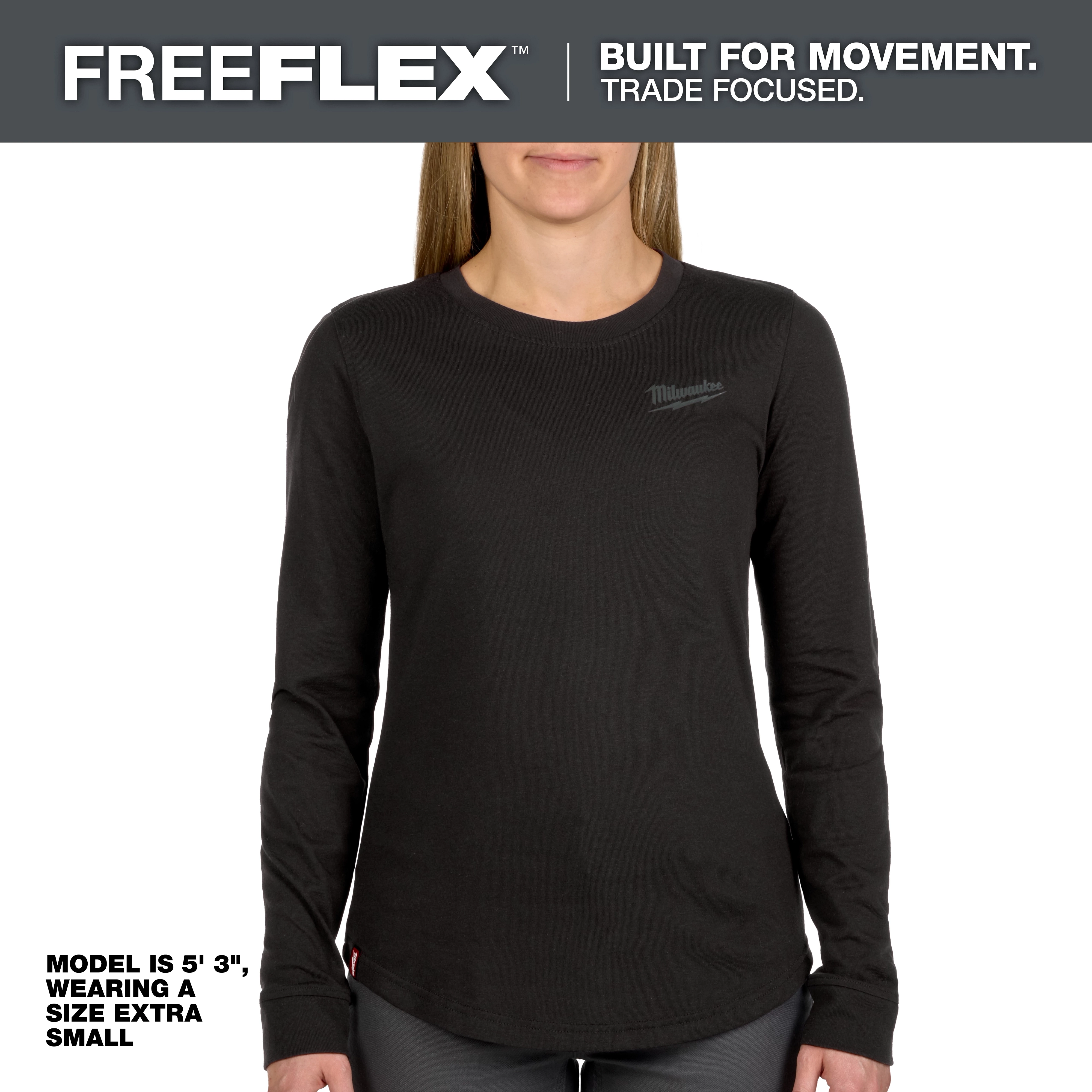 Women's FREEFLEX™ Hybrid Tee - Long Sleeve Black