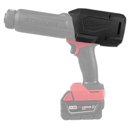 M18 FUEL STRIKER Hammer Chisel cordless power tool standing upright on its battery base.