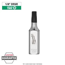 1/4" Drive T27 Tamper Proof TORX Bit Socket with a chrome-plated finish, a black tip, and the brand name etched on the side.