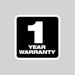 1 Year Warranty logo.