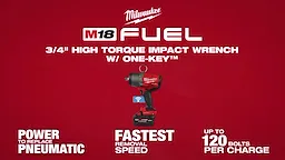 M18 FUEL 3/4" High Torque Impact Wrench w/ ONE-KEY.