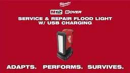 Milwaukee M12 ROVER Service Repair Flood Light wUSB Chargin