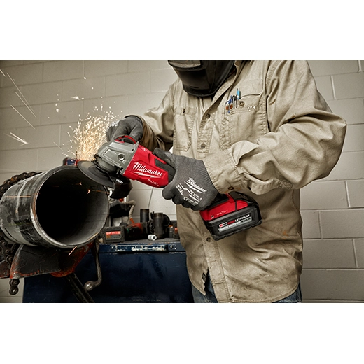 2883, 2883-20, 2883-22 - M18 FUEL™ 4-1/2" / 5" Braking Grinder with ONE-KEY(tm), Slide Switch Lock-On