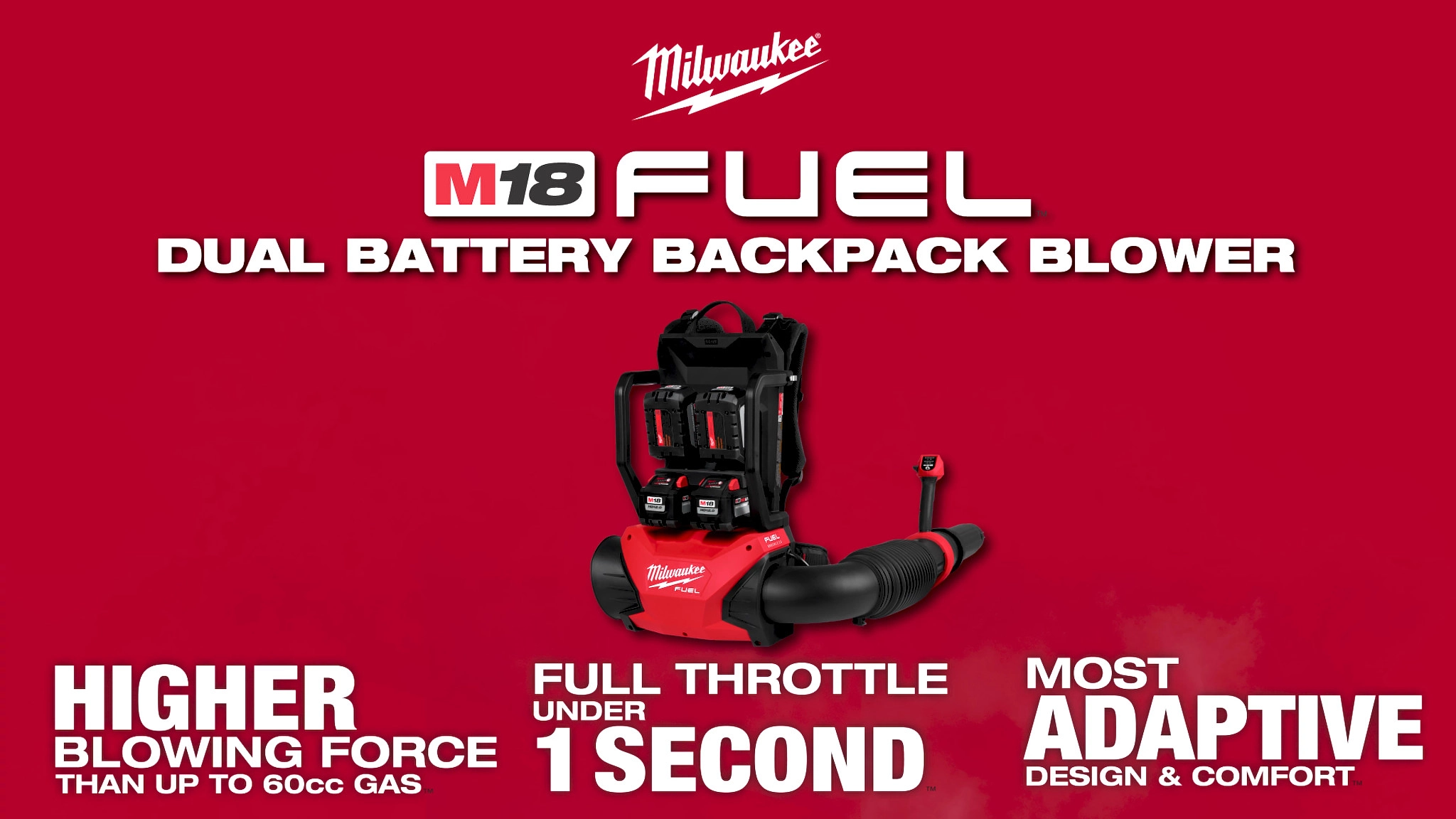 Milwaukee® M18 FUEL™ Dual Battery Backpack Blower