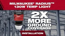 Milwaukee RADIUS Temporary Site Lights