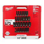 49-66-7016 - 29PC SHOCKWAVE Impact Duty™  1/2" Drive SAE & Metric Deep 6 Point Socket Set