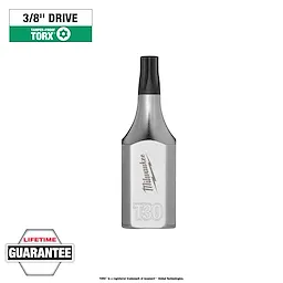 1/4" Drive T30 Tamper Proof TORX Bit Socket with a metal finish, center hole security feature, and engraved T30 designation.
