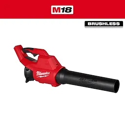 Red and black Milwaukee M18 Brushless Blower with a comfortable design and ergonomic handle for ease of use.