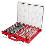 48-22-9486 - 1/4" & 3/8" METRIC & SAE RATCHET AND SOCKET SET WITH PACKOUT™ LOW-PROFILE COMPACT ORGANIZER