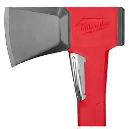 Red-handled 36" Splitting Axe with a sharp, angled blade.