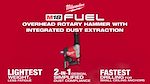 Milwaukee M18 FUEL Overhead Rotary Hammer with Integrated Dust Extraction