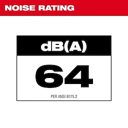 The MX FUEL™ Backpack Blower has a noise rating of 64 decibels according to ANSI B175.2 standards.