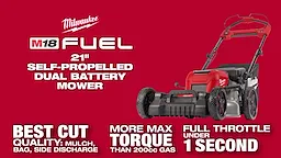 Milwaukee® M18 FUEL™ 21 Inch Self-Propelled Dual Battery Mower