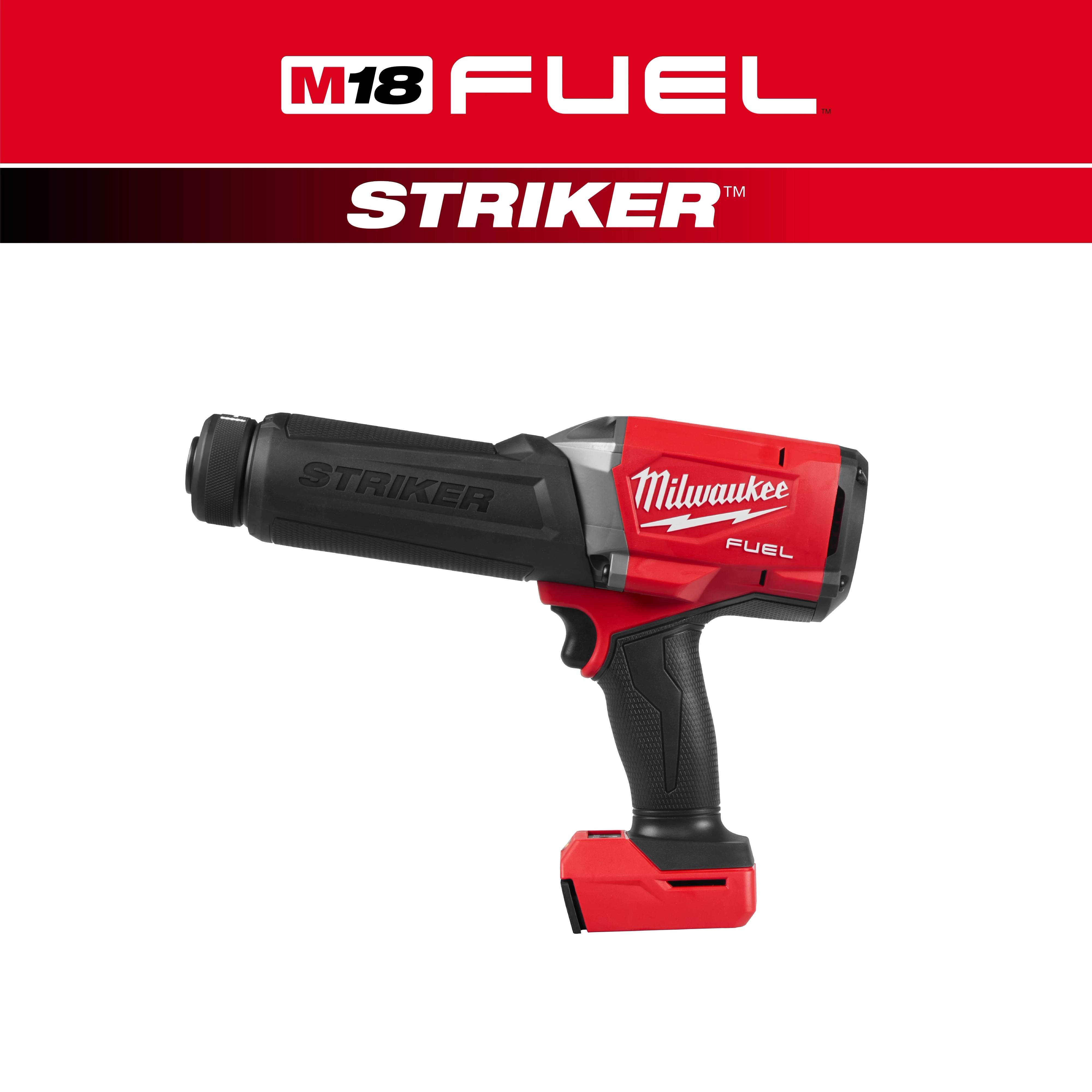 M18 FUEL STRIKER Hammer Chisel power tool with pistol grip handle on a plain background