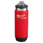 Image of the Milwaukee PACKOUT 24oz Insulated Bottle in red