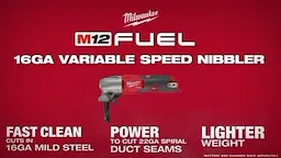 2476 Milwaukee M12 FUEL 16ga Variable Speed Nibbler
