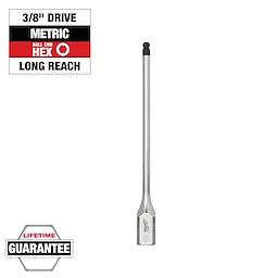 3/8" Drive 5mm Long Ball End Hex Bit Socket with a long reach and lifetime guarantee, designed for metric applications.