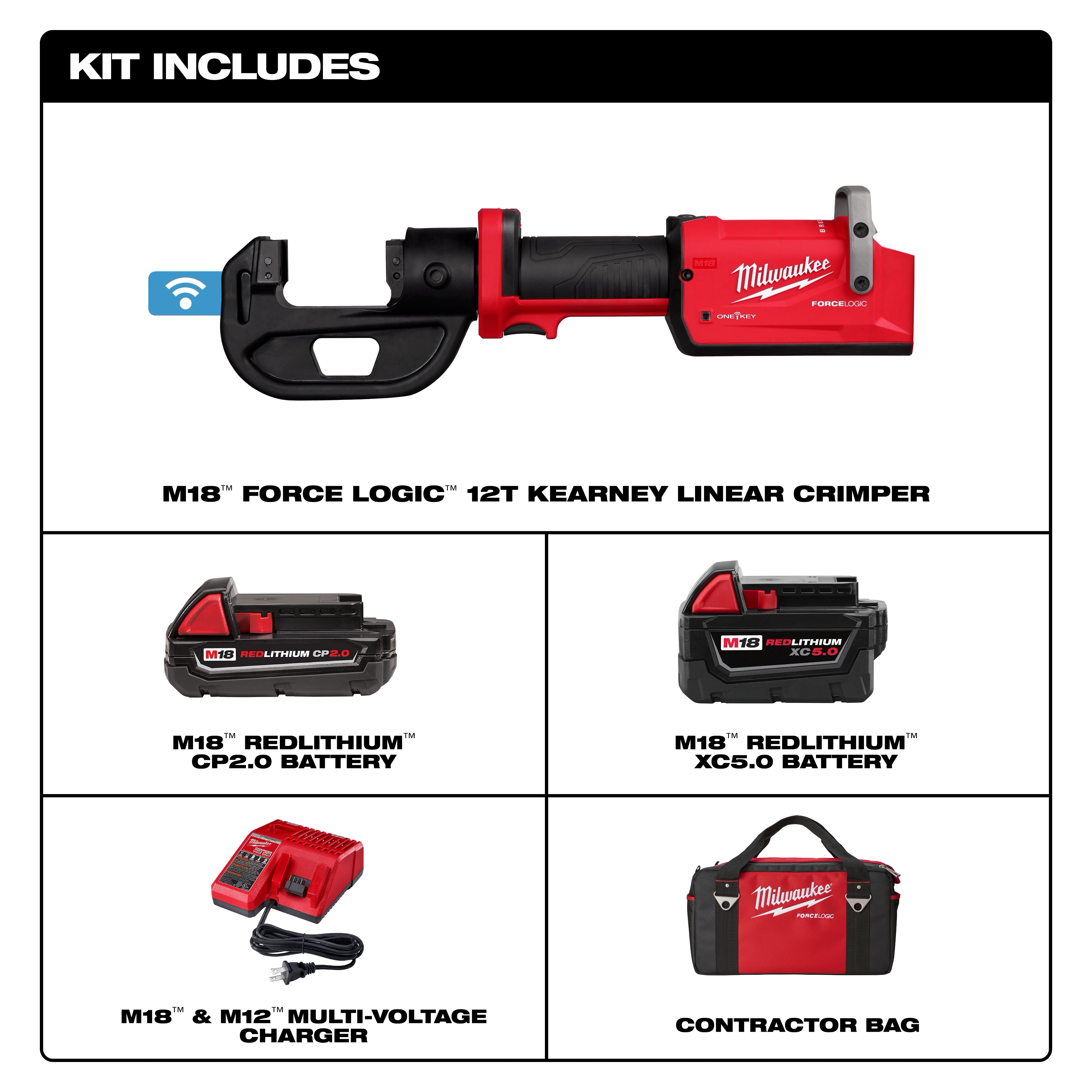 M18™ FORCE LOGIC™ 12T Kearney Linear Crimper