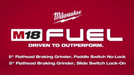 Milwaukee M18 FUEL 4_5 - 5 Inch Flathead Braking Grinder