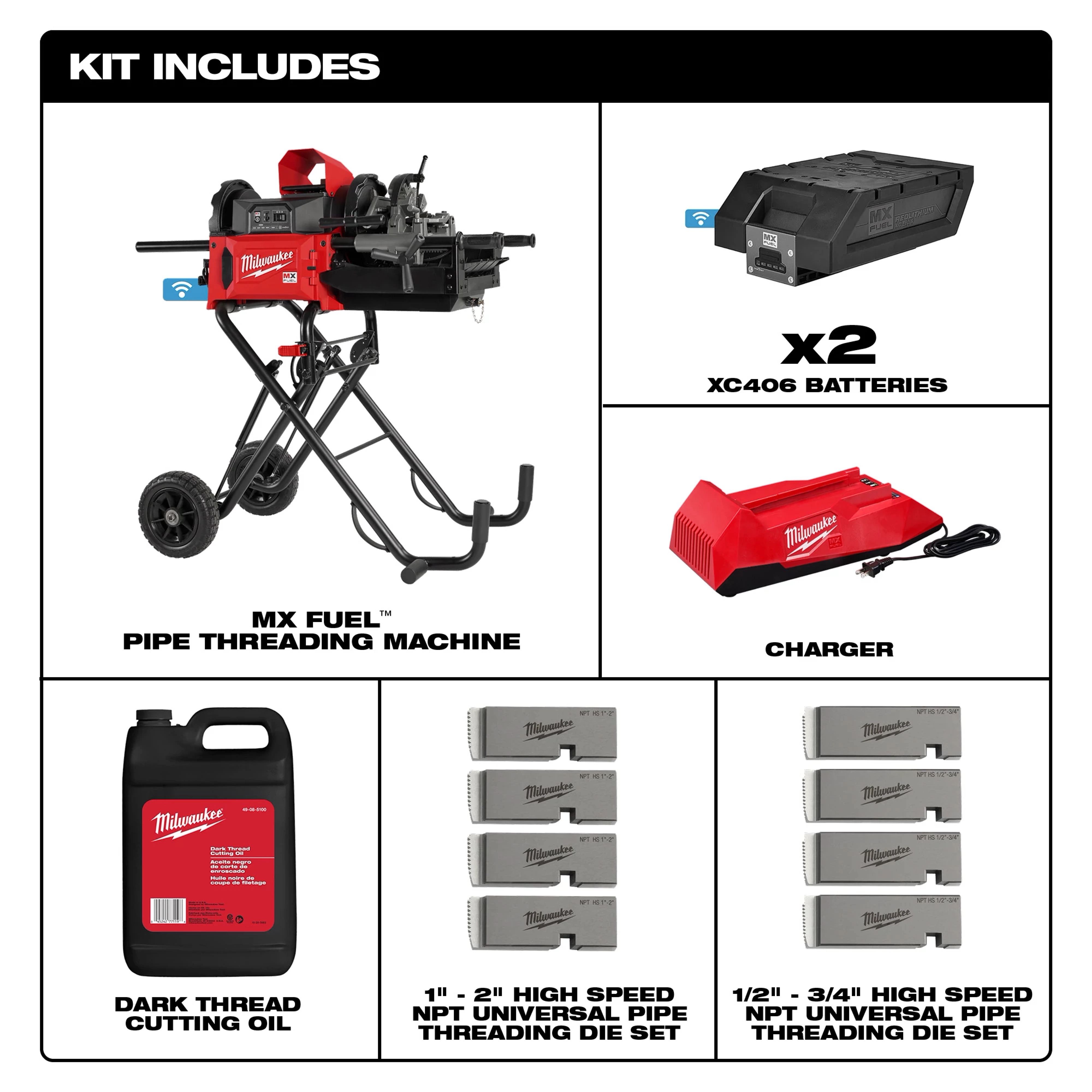 MX FUEL™ Pipe Threading Machine