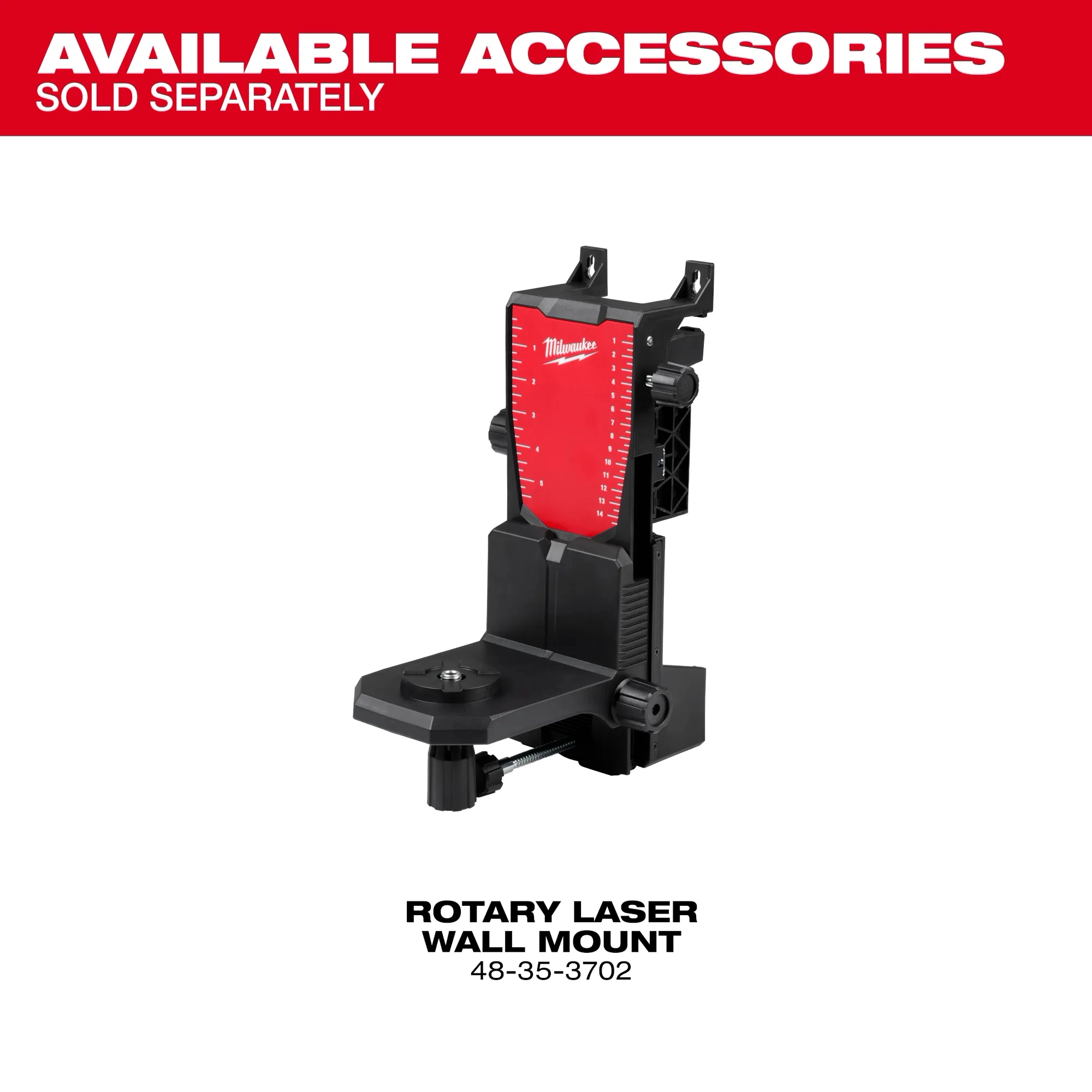 Available accessories include the rotary laser wall mount