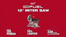 M18 FUEL 12 Dual Bevel Sliding Compound Miter Saw w ONE KEY