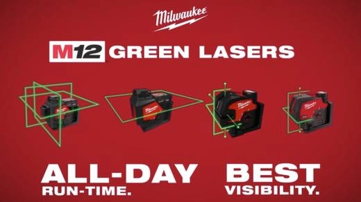 Milwaukee M12 Green Lasers