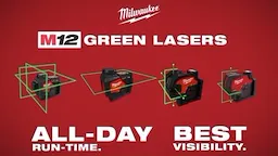Milwaukee M12 Green Lasers
