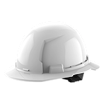 Image of the Milwaukee BOLT White Full Brim Hard Hat w/4pt Ratcheting Suspension (USA) - Type 1, Class E