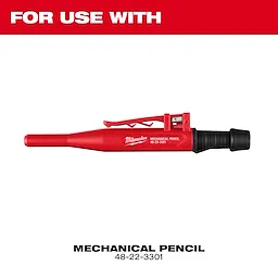 Mechanical Pencil Replacement Lead compatibility image showing a red and black mechanical pencil with the product number 48-22-3301.
