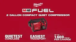 Milwaukee M18 FUEL 2 Gallon Compact Quiet Compressor