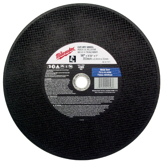 49-94-1410 - 14" X 3/32" X 1" CUT-OFF WHEEL (TYPE 1)