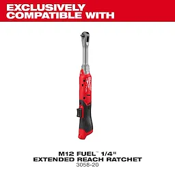 M12 FUEL 1/4" Extended Reach Ratchet Protective Boot shown on a red and black extended reach ratchet tool.