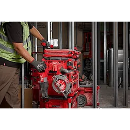 Organizing tools using a PACKOUT Tool Box 3-Hook Attachment in a construction setting